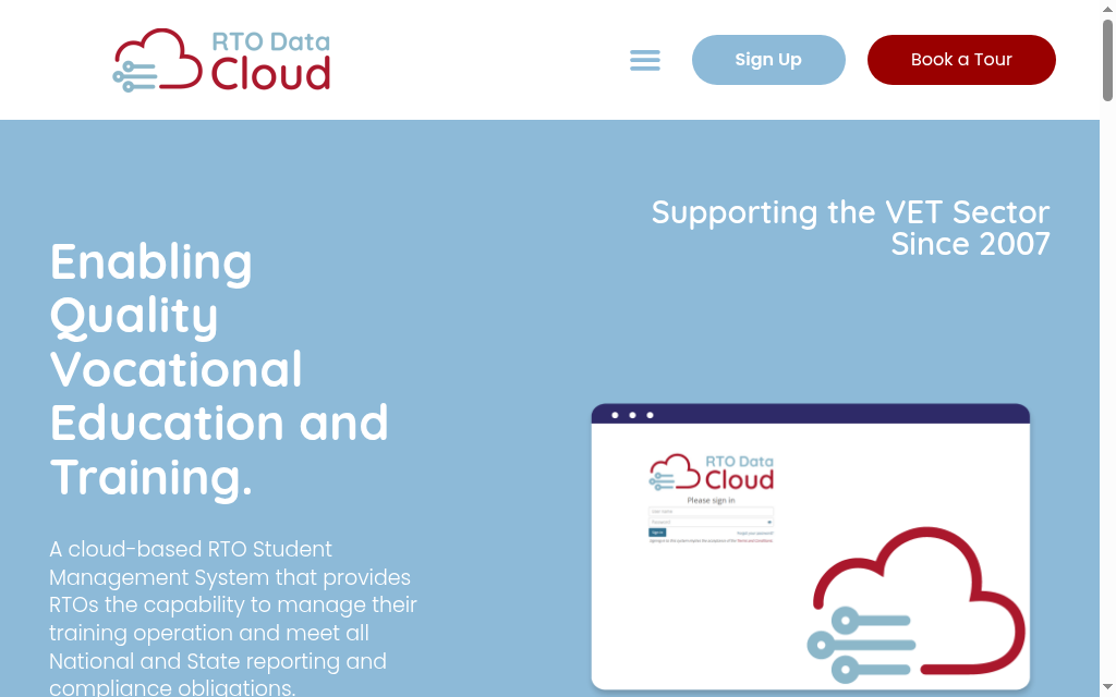 RTO Data Cloud, an Australian RTO student management system