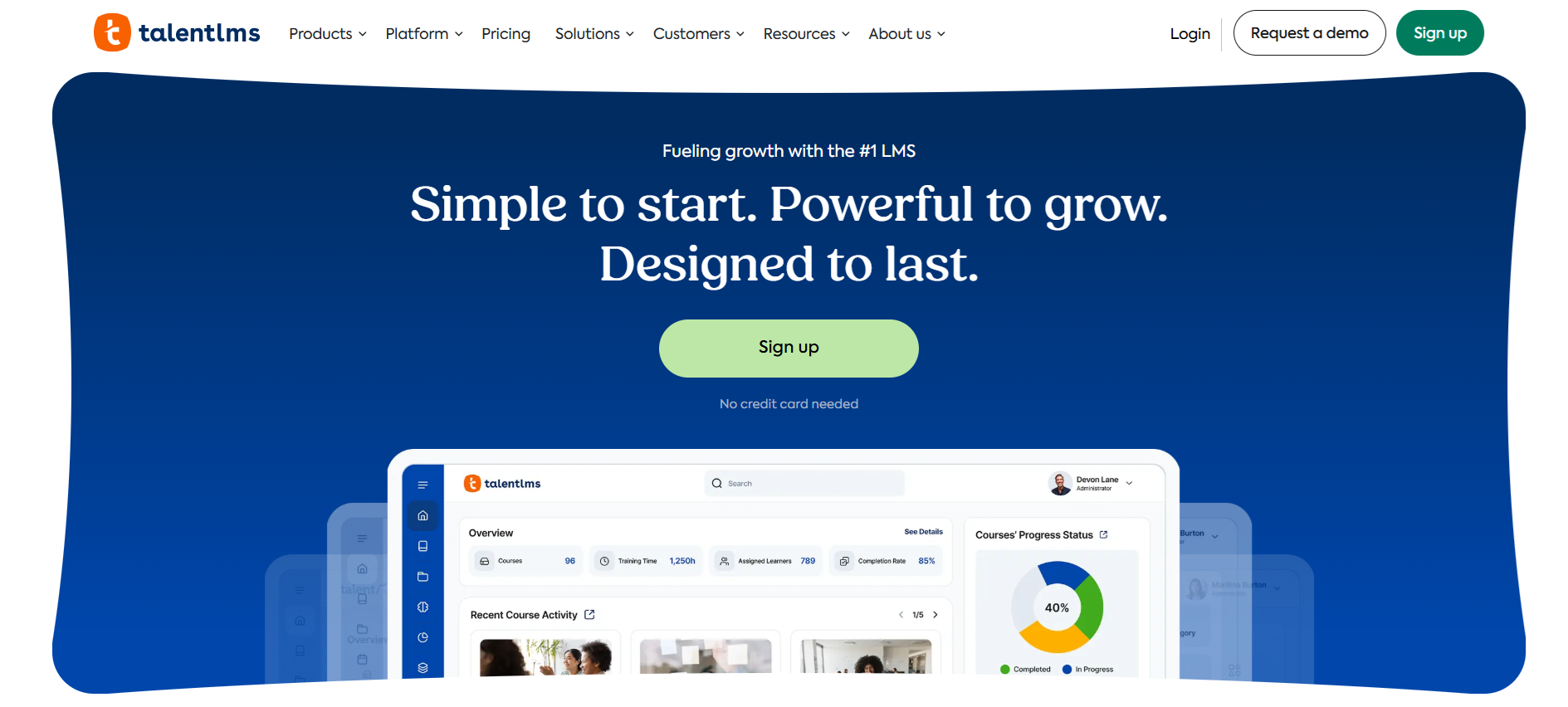 TalentLMS home page