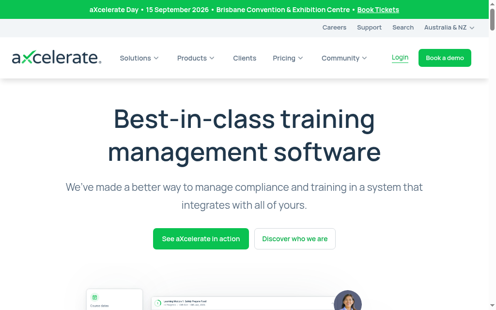 aXcelerate homepage