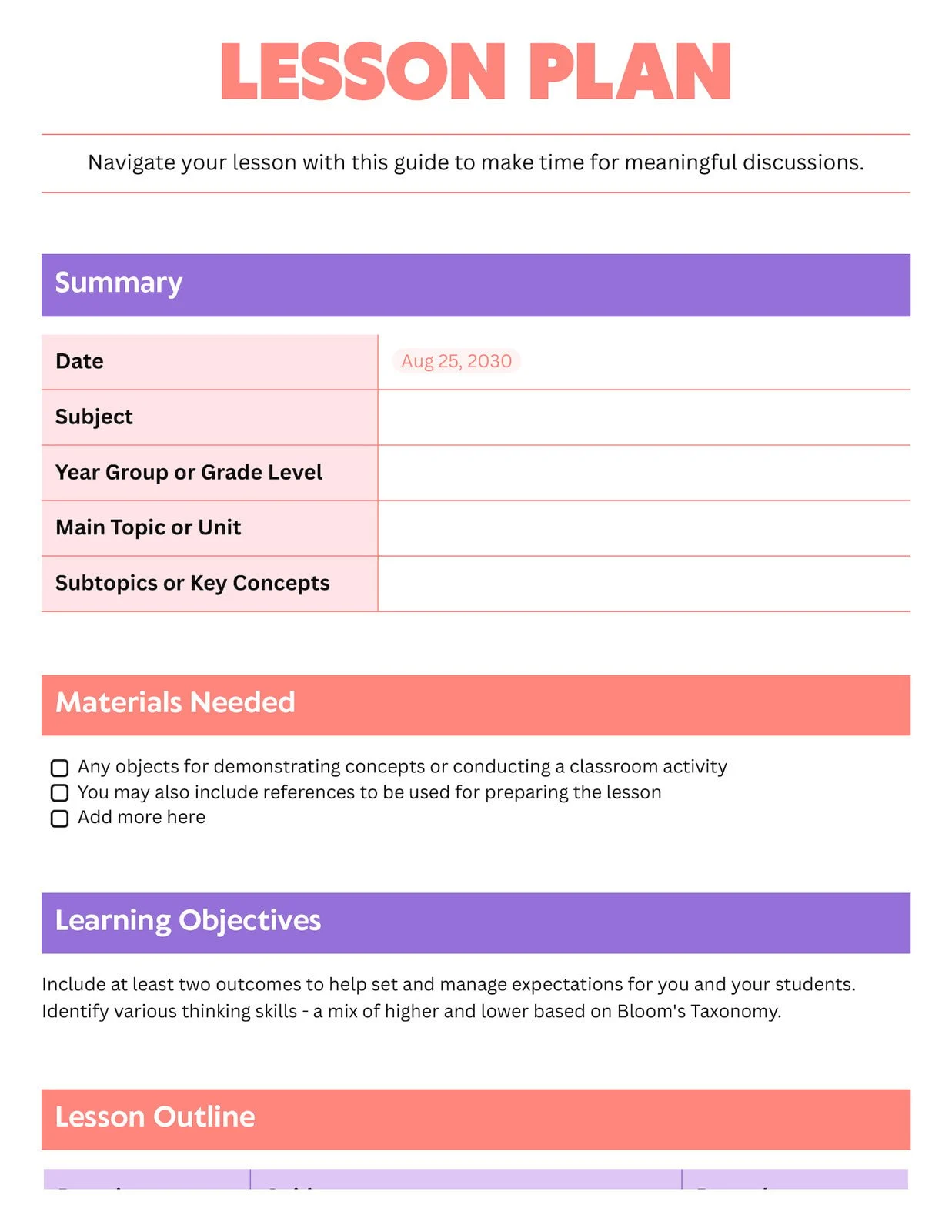 Lesson Plan