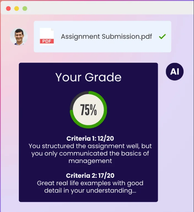 Coursebox provides features like AI assessment generation and grading, the learning standard manages reporting and course communication