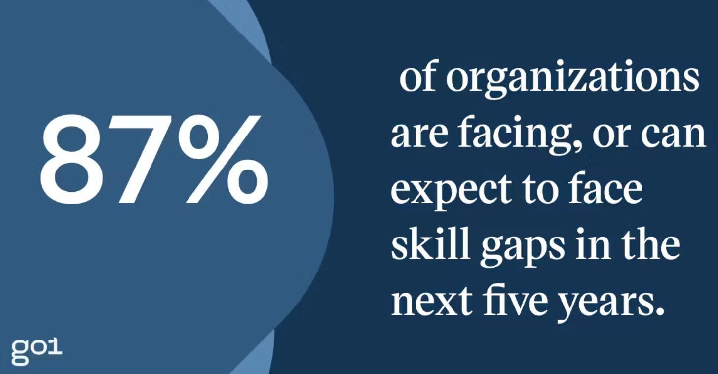 Graphical Image about skill gaps in the organizations
