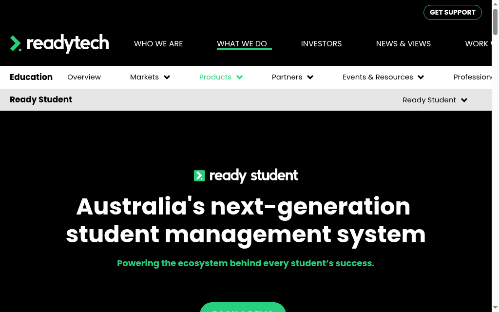 Ready Student (ReadyTech), an Australian RTO student management system