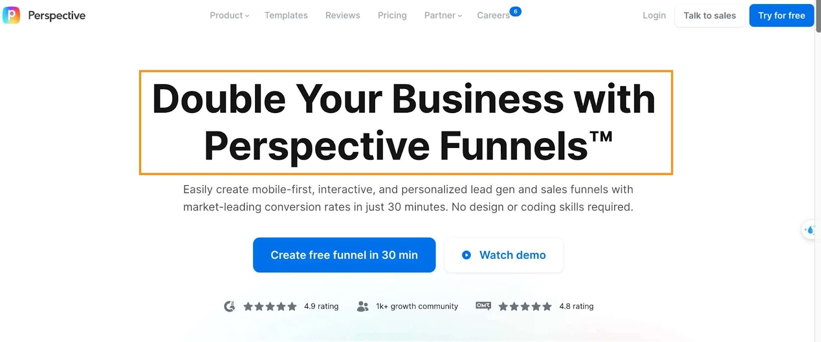 Double your business with perspective funnels