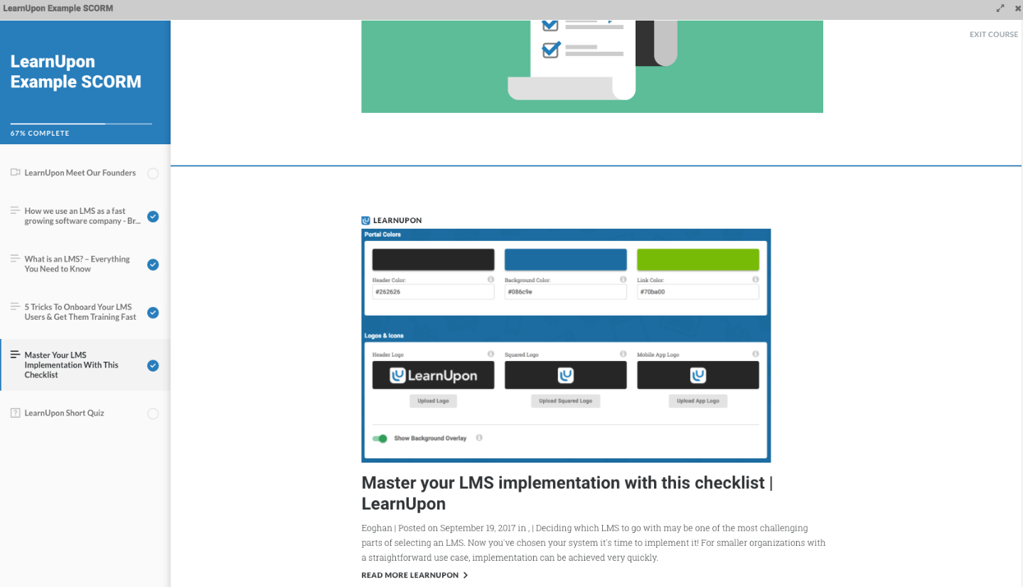 learnupon scorm