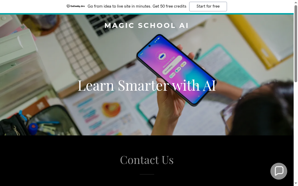 MagicSchool AI homepage