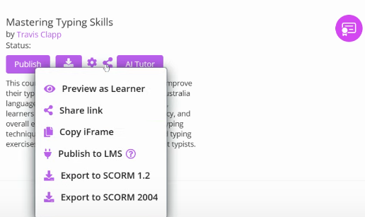 export as scorm