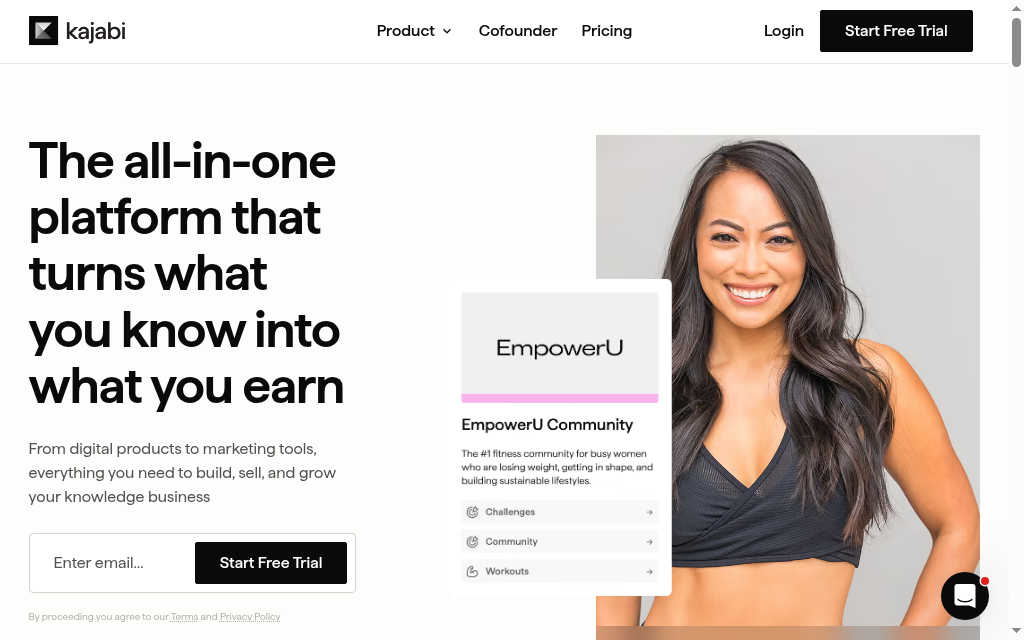 Kajabi homepage
