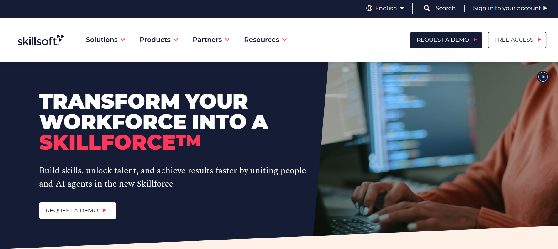 Skillsoft home page