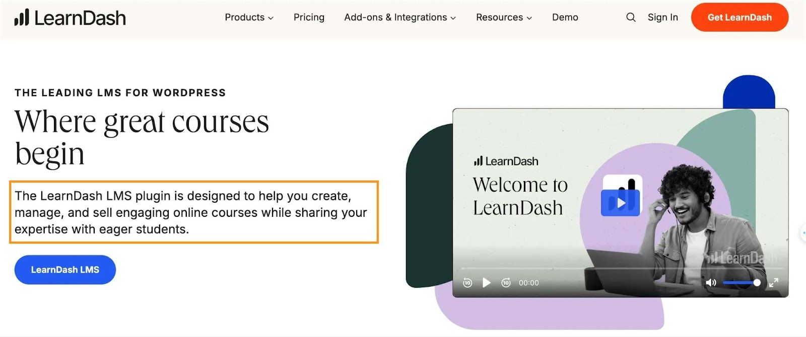 LearnDash Great Courses Begin