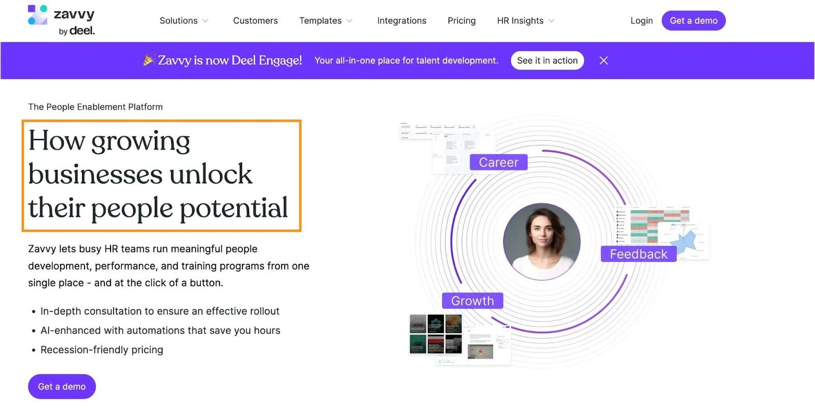 Zavvy homepage