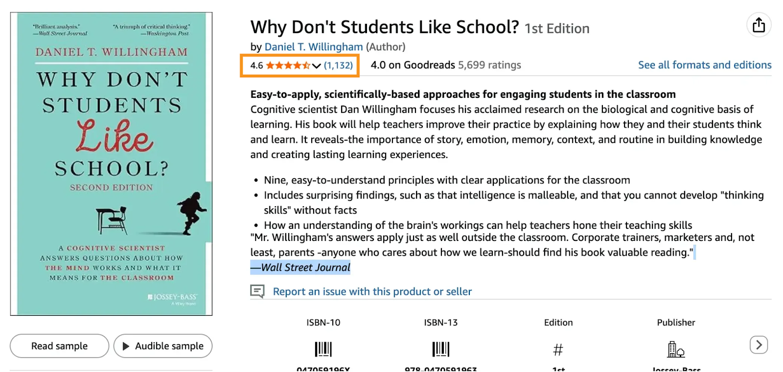 Why Don’t Students Like School? by Daniel Willingham
