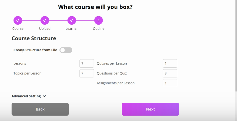 course structure
