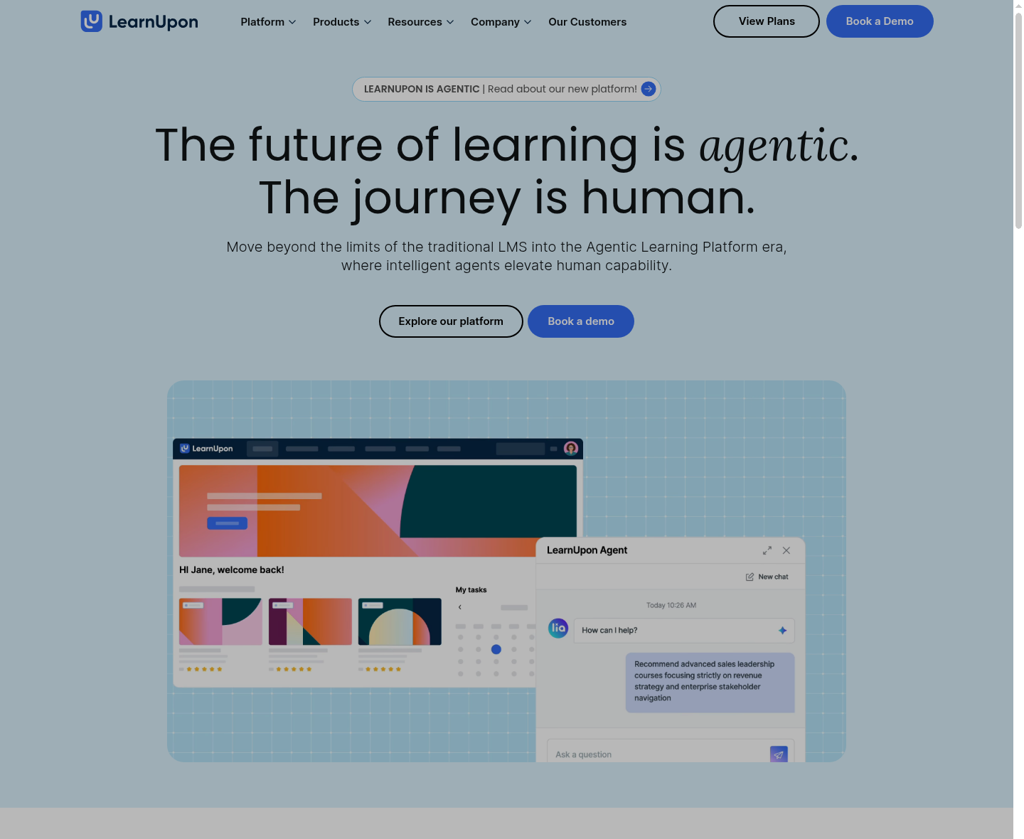 LearnUpon homepage