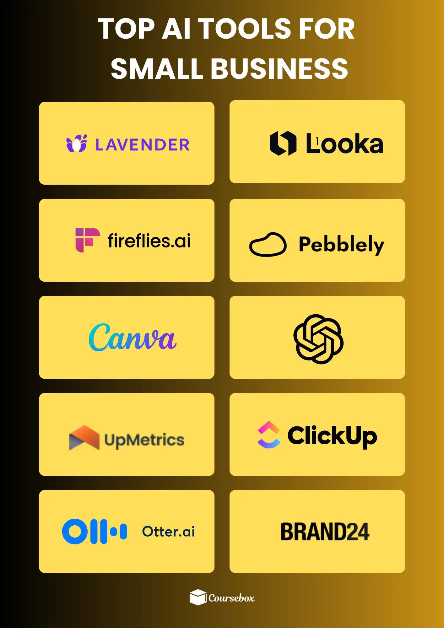 TOP AI TOOLS FOR SMALL BUSINESS