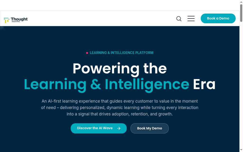 Thought Industries homepage
