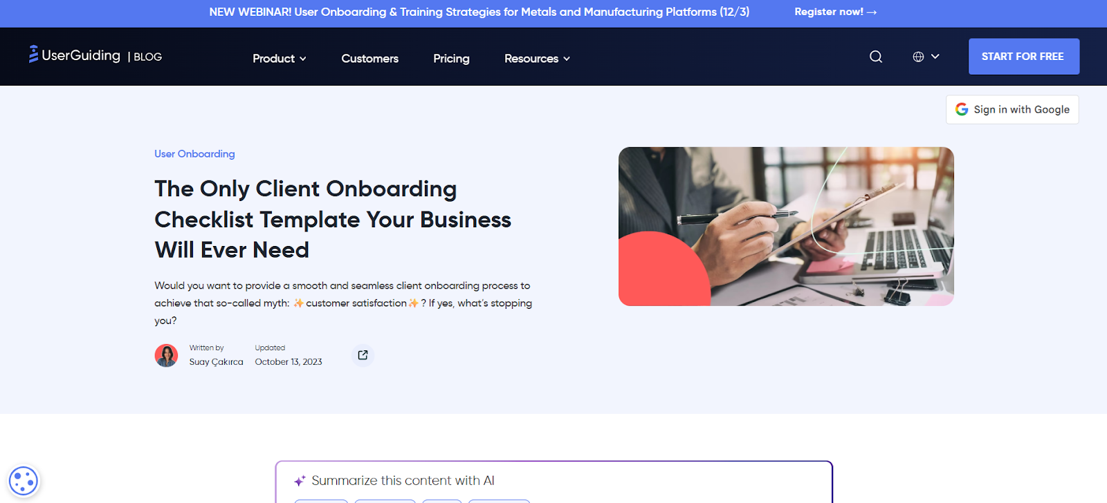 UserGuiding Complete Onboarding Checklist (UserGuiding)