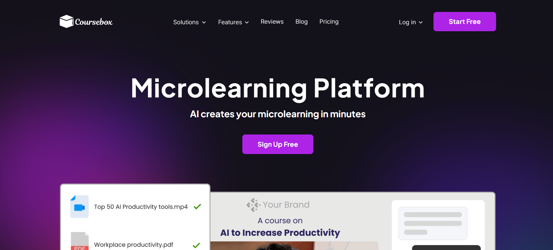 Coursebox AI Best Microlearning Platform Overall
