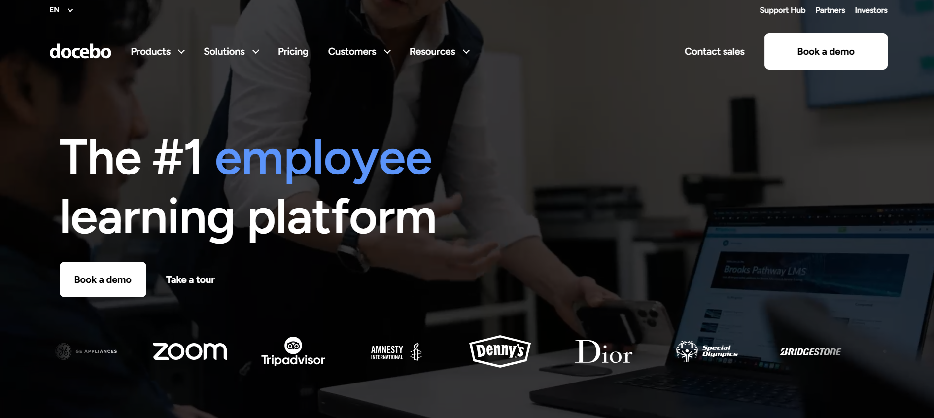 Docebo home page