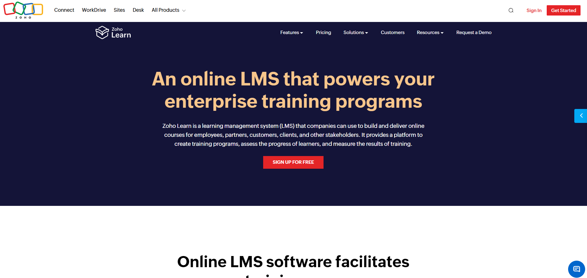 Zoho Learn combines a knowledge base and an LMS at a low price
