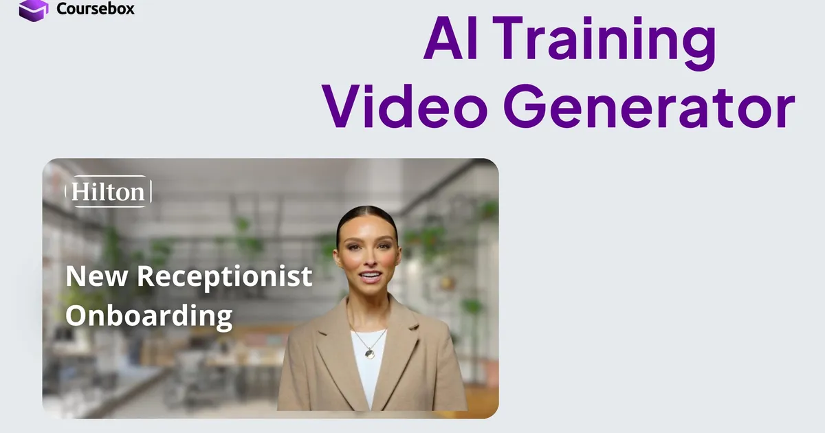 Coursebox AI Training Video Generator preview