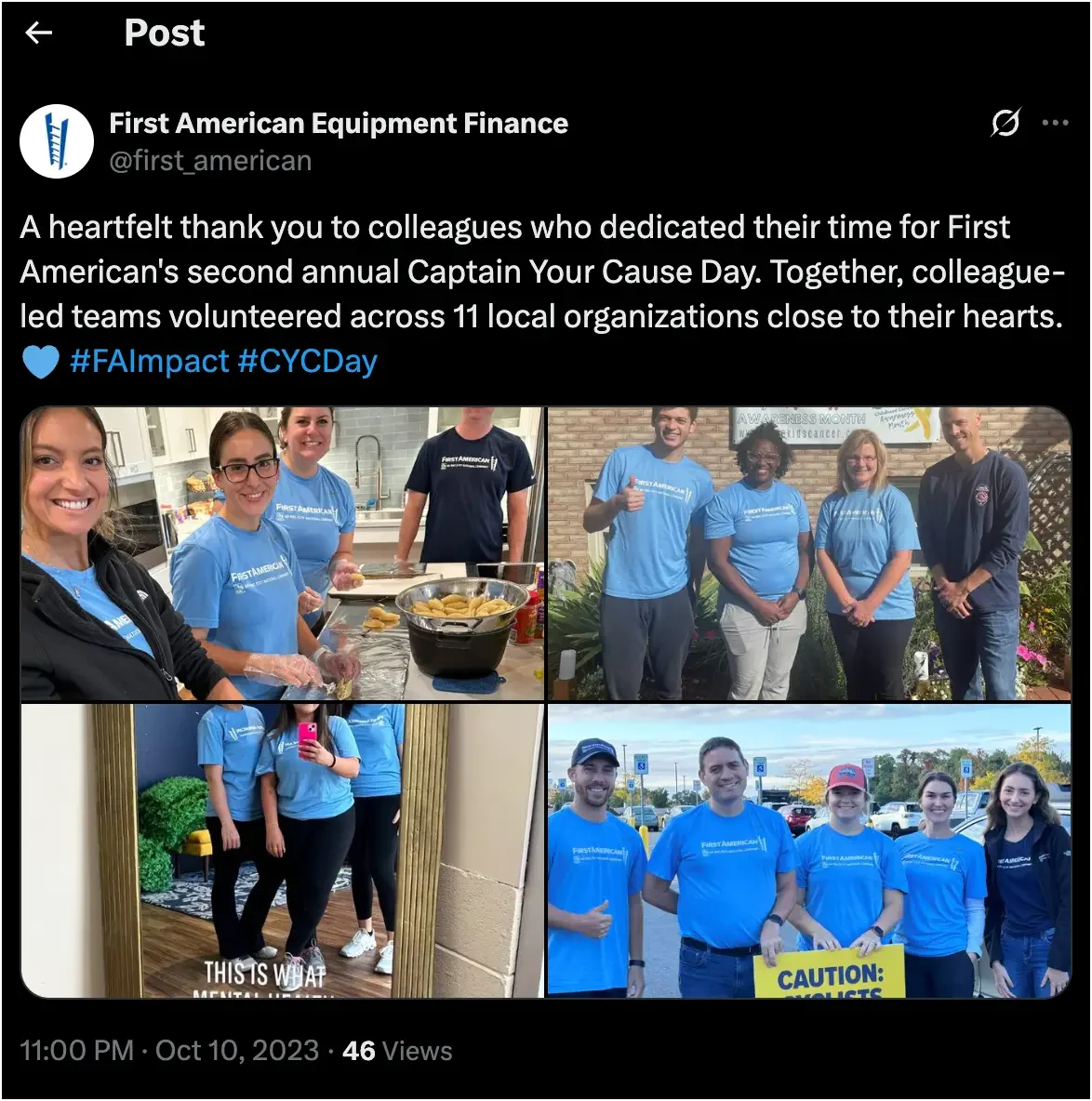 First American – “Captain Your Cause Day”