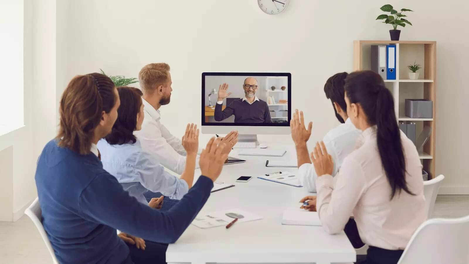 Office employees attending virtual instructor-led training