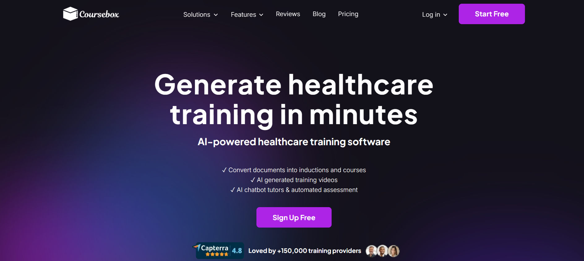 Generate healthcare training in minutes with coursebox