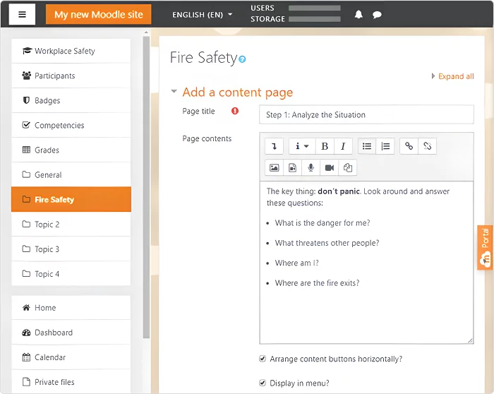 Add Content Pages