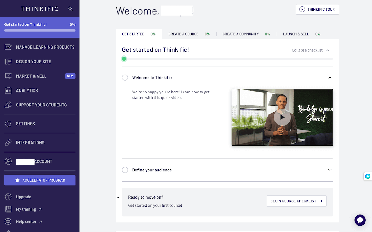 Thinkific UI