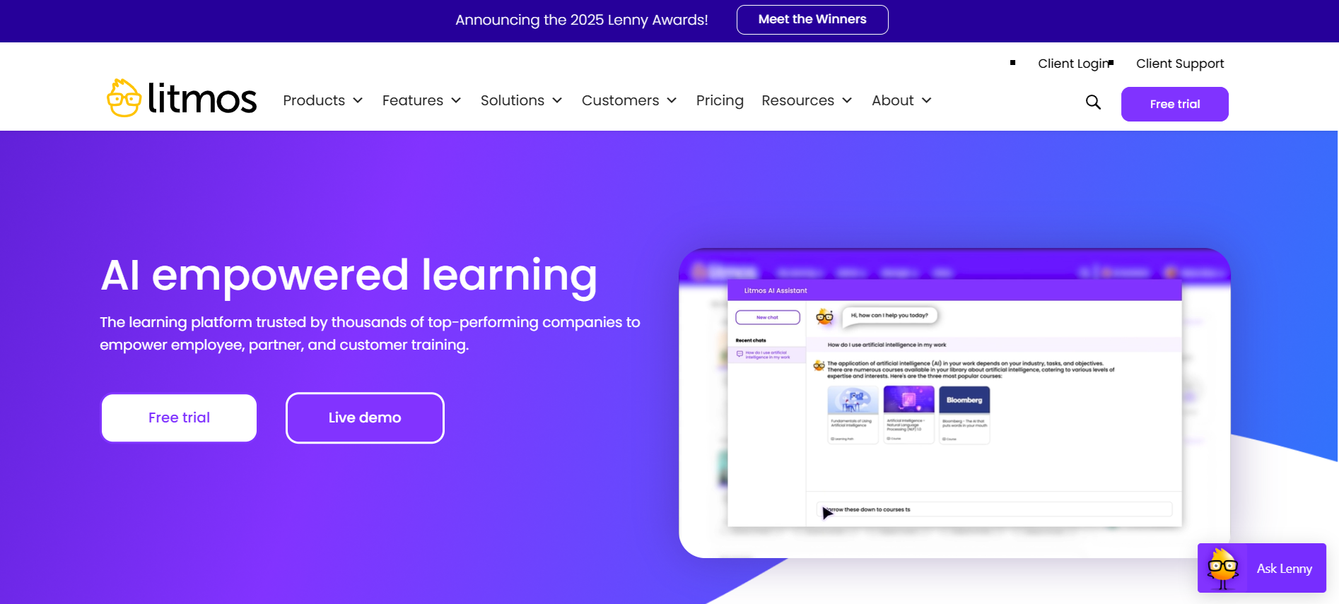 SAP Litmos home page