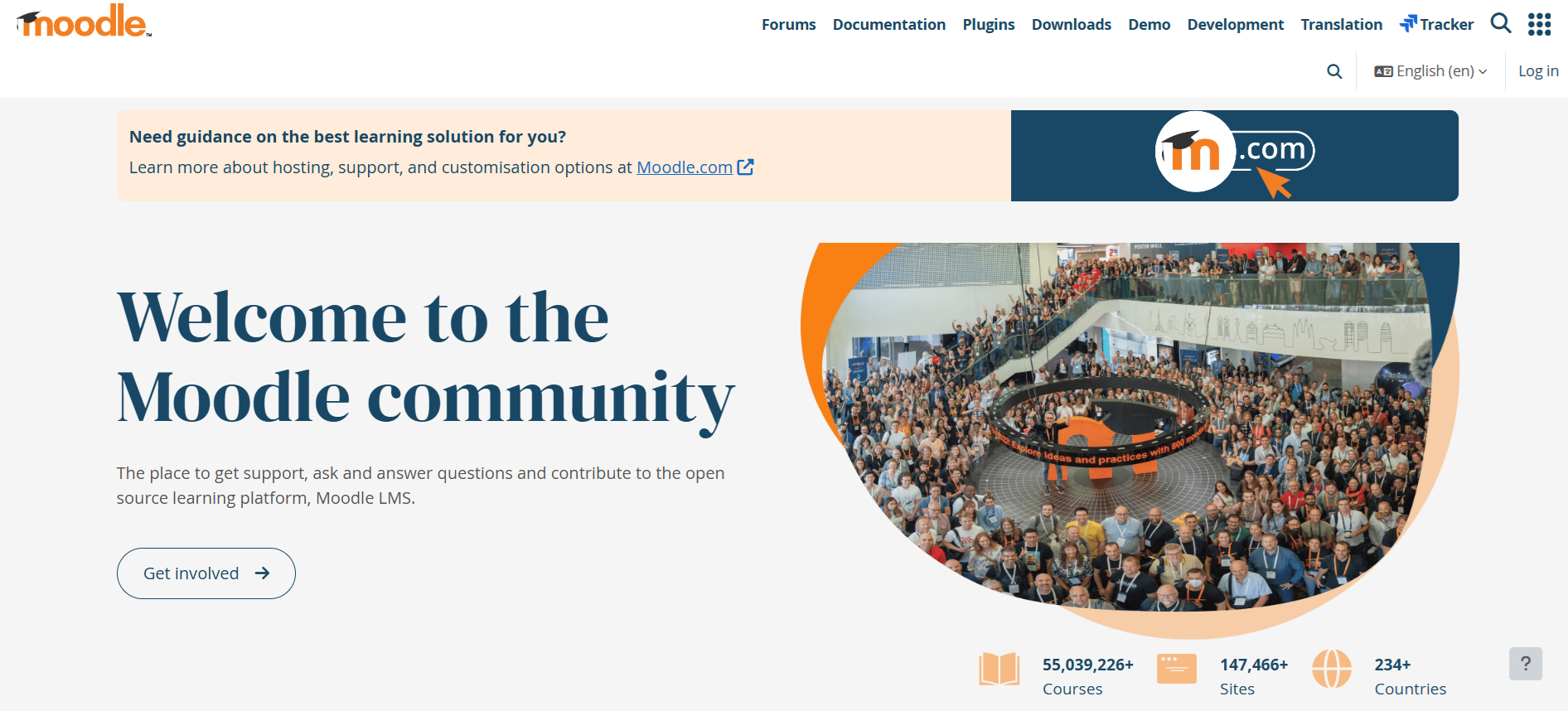 Moodle homepage