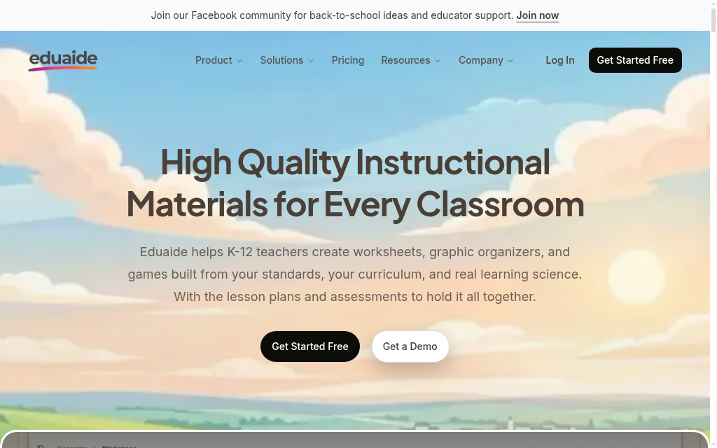 Homepage di Eduaide.ai