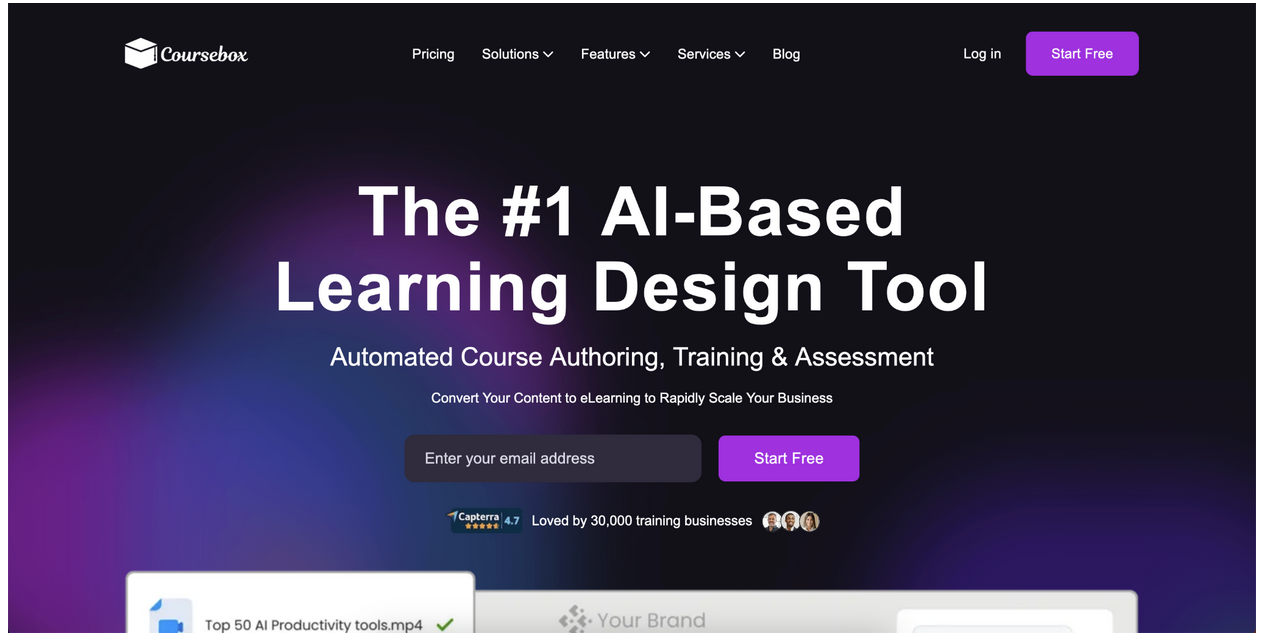 Coursebox AI learning design tool