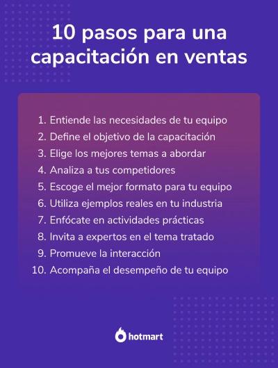 Capacitación en ventas: 10 pasos para hacer una capacitación exitosa
