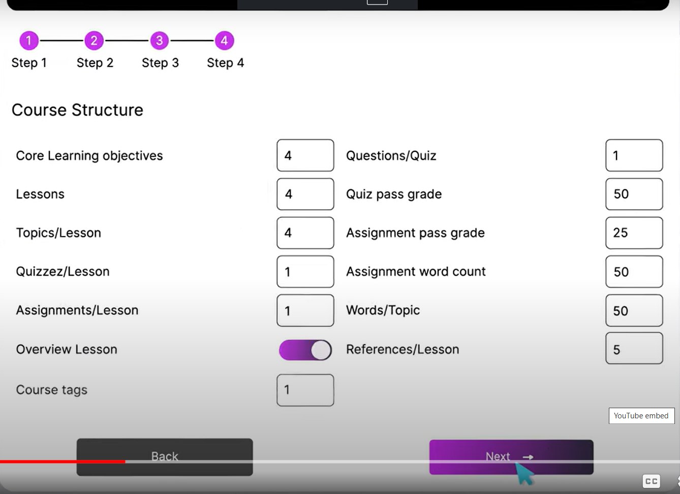 course structure