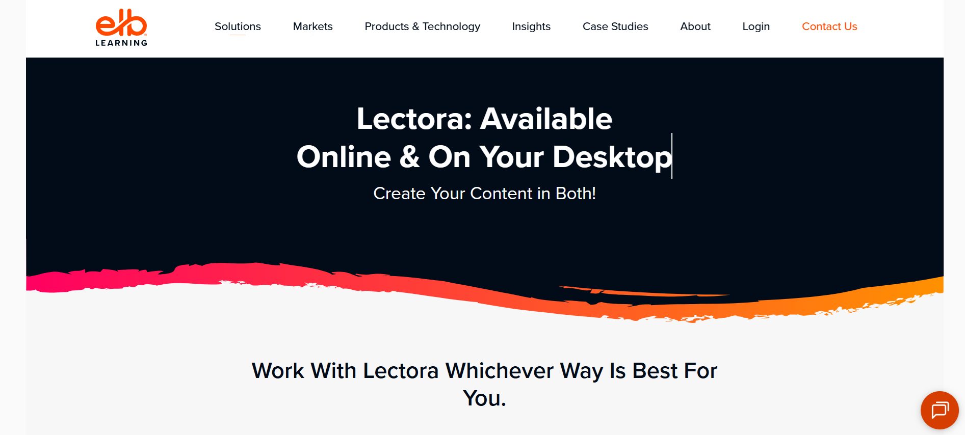 Lectora Online homepage
