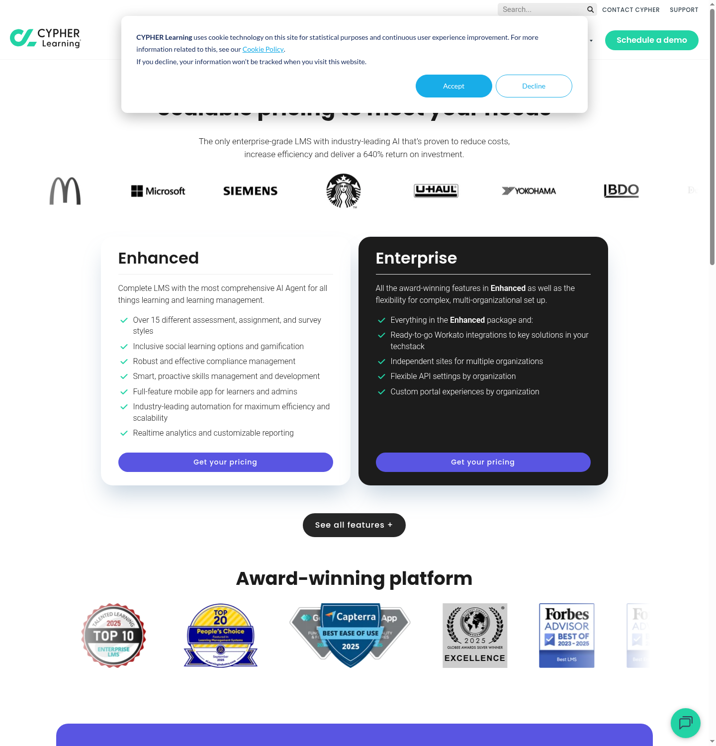 CYPHER Learning pricing