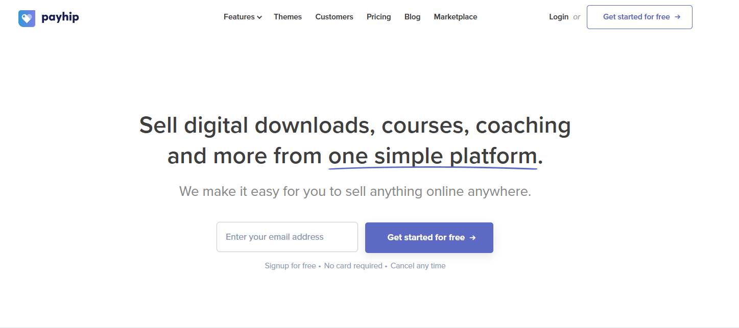 payhip homepage