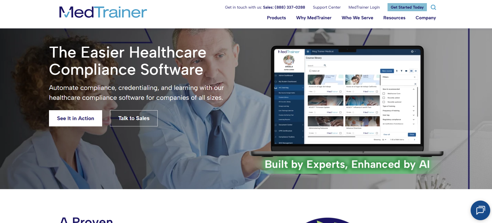 MedTrainer home page