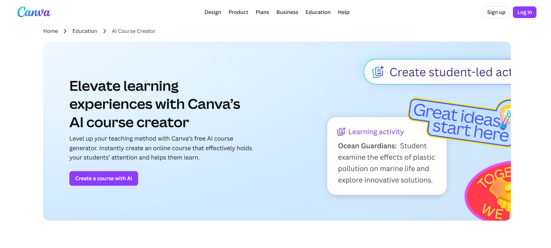 Elevate learning experiences with canva's AI course creator