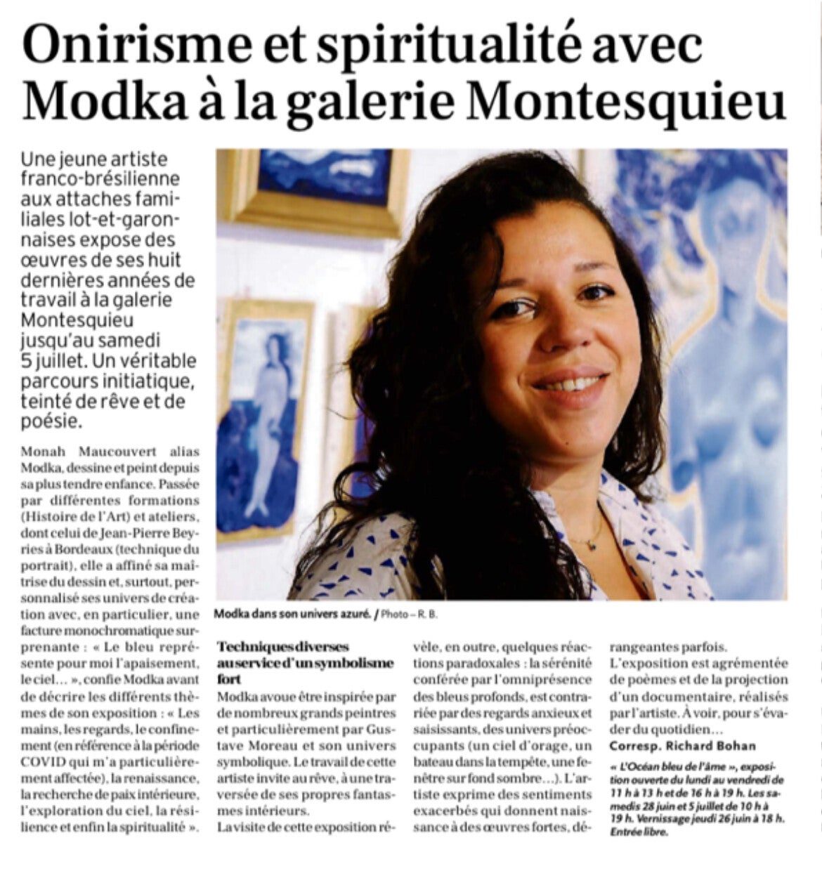 Article du Petit Bleu, juin 2025.
