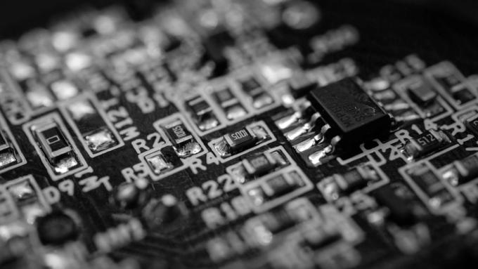 Close-up of a computer circuit board