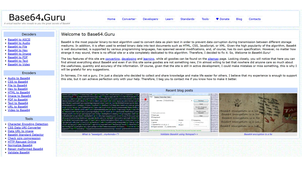 ScreenShot for Base64 Guru