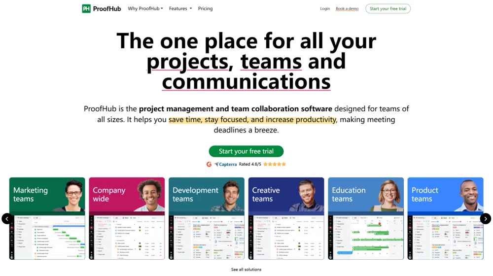 ProofHub Web App Screenshot