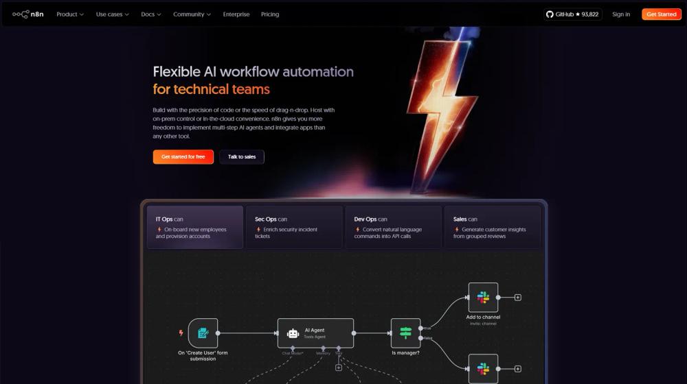 Image for connect apps with no code n8n Web App Screenshot