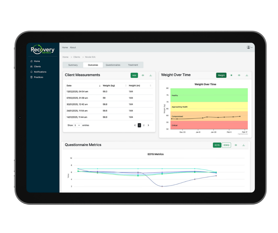 Recovery Metrics screenshot