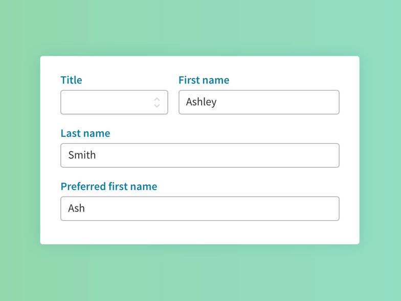 User interface to edit patient/client preferred first name.