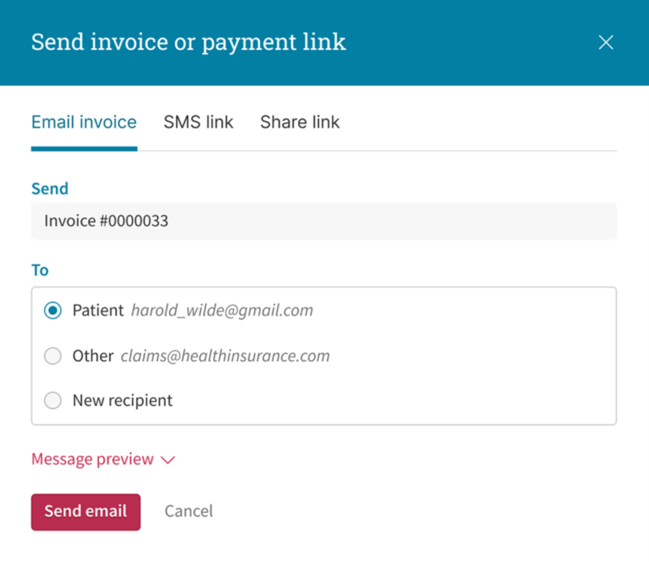 A screenshot of an online payment form.