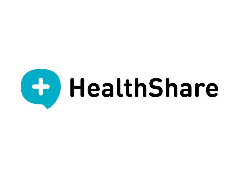 Powering better health - HealthShare logo